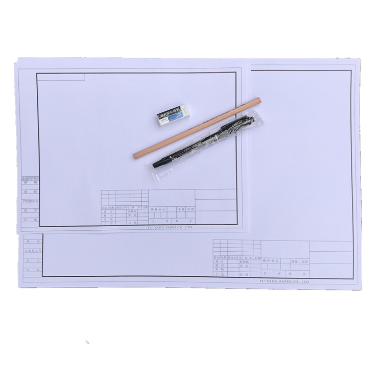 Hladká tlač a dlhé skladovanie nenatieraný biely papier do plotra Cad