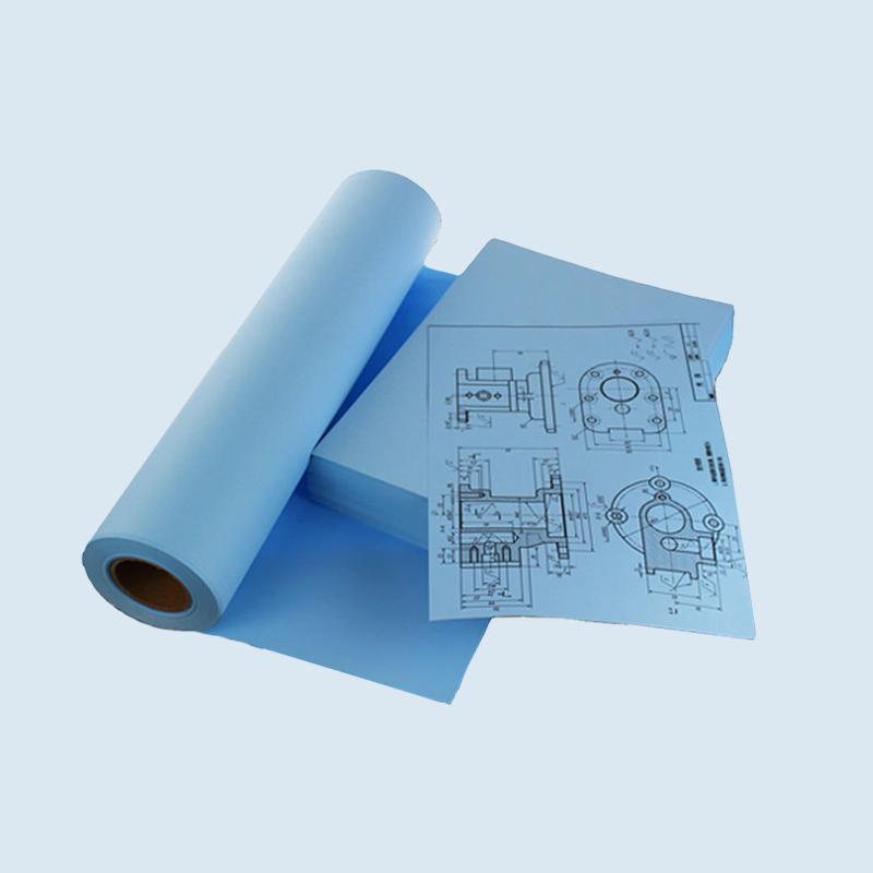 Svetlomodrý jednostranný modrý papier do plotra CAD 80g 915mm*80mm*80m